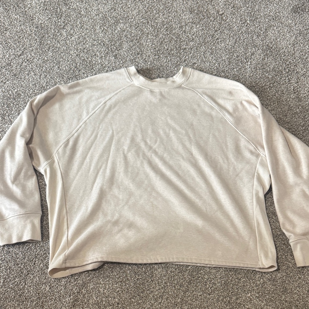 Pacific Crest-Cream Long Sleeve Sweatshirt